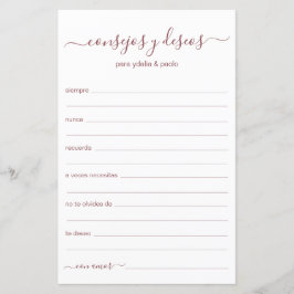 Beratung und Wünsche Spanisch