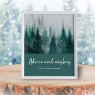 Beratung und Wünsche von Pine Tree Forest Poster