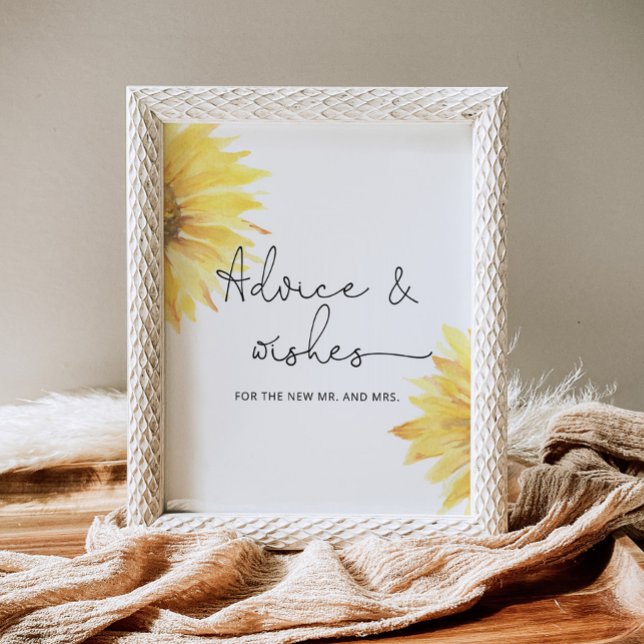 Beratung und Wünsche von Sonnenblumen für Newlywed Poster (Von Creator hochgeladen)