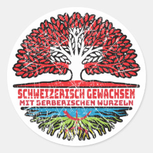 Berber Berberisch Schweizer Schweiz Baum Wurzel Runder Aufkleber