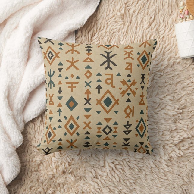 Berber Echo - Ethnic Geometric Kissen (Decke)