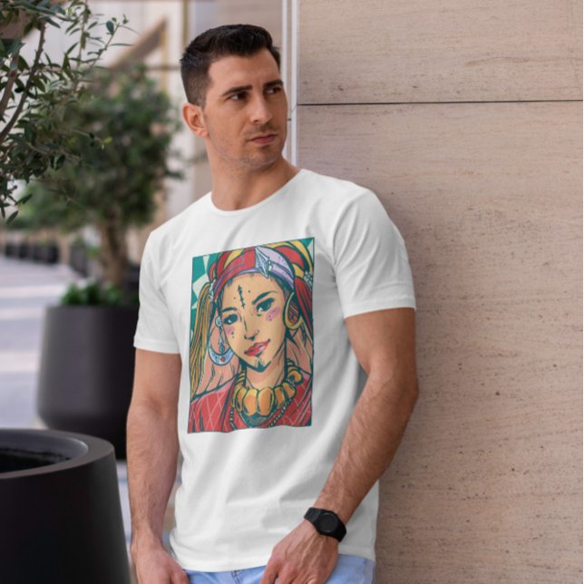 Berber Girl Portrait Illustration T-Shirt (Von Creator hochgeladen)