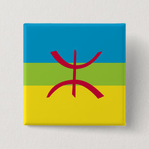 Berber Kabyle Berbers Amazigh Flag Pin Badge Button