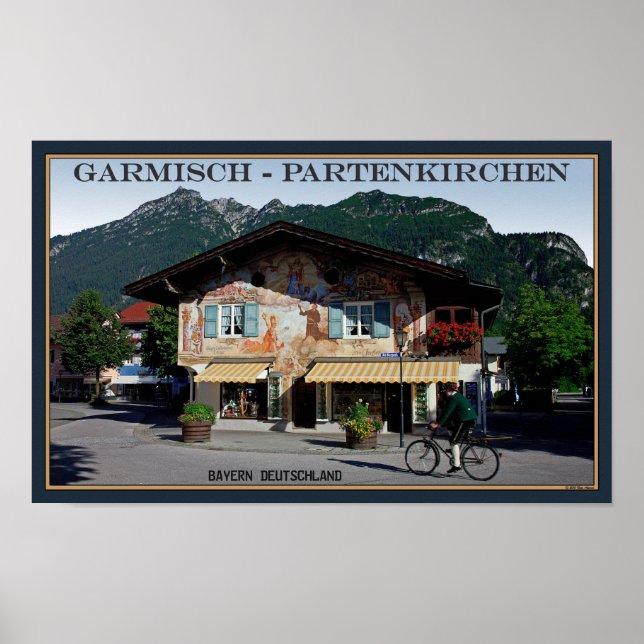 Berchtesgaden - Bayerisches Biker Poster (Vorne)