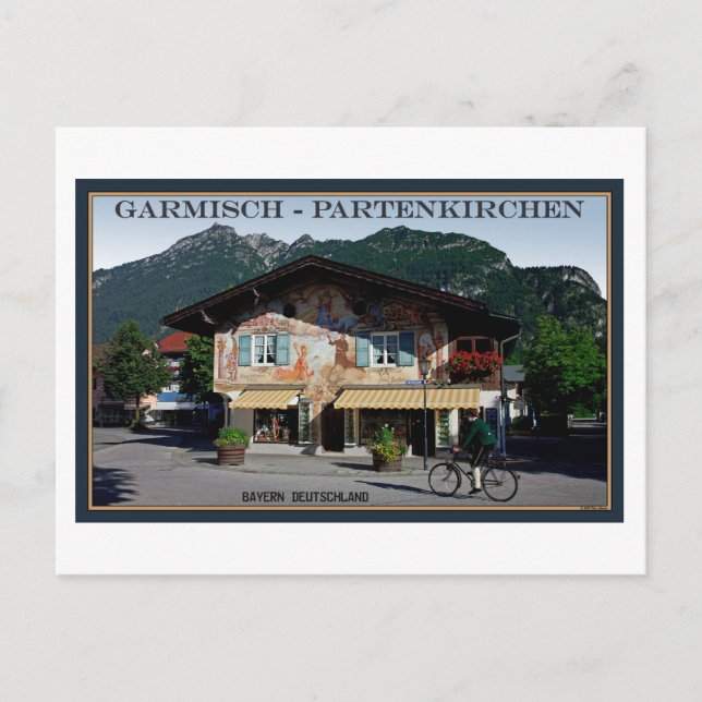 Berchtesgaden - Bayerisches Biker Postkarte (Vorderseite)