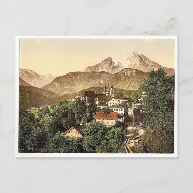 Berchtesgaden mit Waltzmann, Oberbayern, Deutschla Postkarte (Vorderseite)