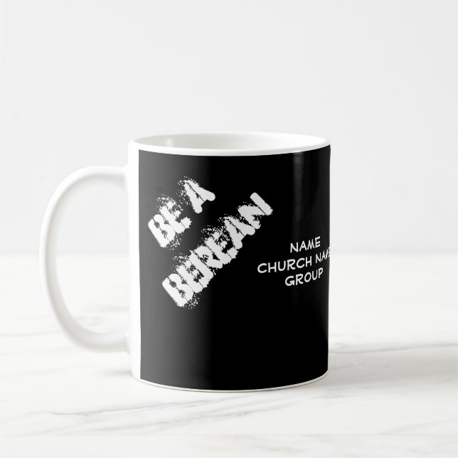 Berean Apologetics Bible Verse Personalisiert Blac Kaffeetasse (Links)