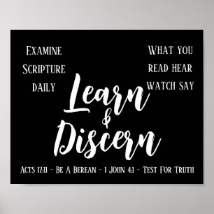 Berean Schrift Recherche Schwarz Poster