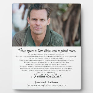 Bereavement-Gedenkstätte für Vater nannte ich ihn  Fotoplatte