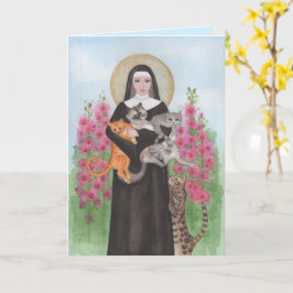 Bereavement Verlust der Katze St. Gertrude Schutzh Karte