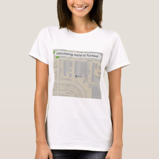 Berechnung der Route bis zur Ausschüttung T-Shirt
