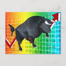 Berechnung des Bull Market Run Postkarte