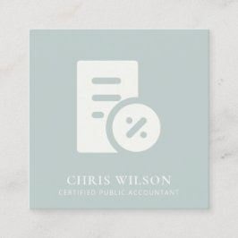 BERECHNUNGSSTEUER FÜR BLUE GRAY MODERN QUADRATISCHE VISITENKARTE