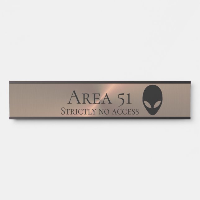Bereich 51 Alien Türschild (Vorderseite )
