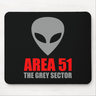 BEREICH 51 Grau-alien Mousepad