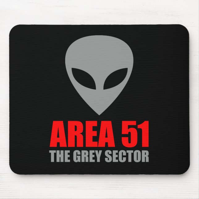 BEREICH 51 Grau-alien Mousepad (Vorne)