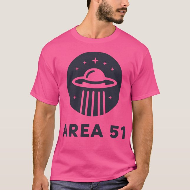 Bereich 51 - Logokombination "Flying Saucer" T-Shirt (Vorderseite)