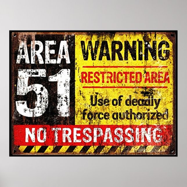 BEREICH 51 POSTER (Vorne)