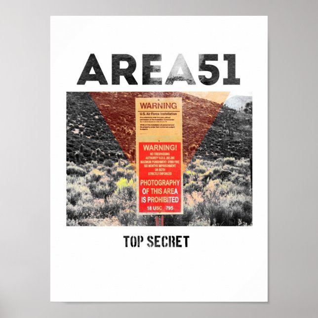 Bereich 51 - Top Secret - Außerirdischen Poster (Vorne)