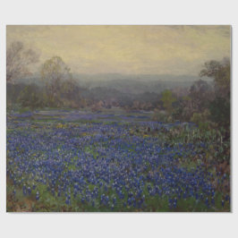 Bereich Bluebonnet-Blume (Landschaft des ländliche Geschenkpapier