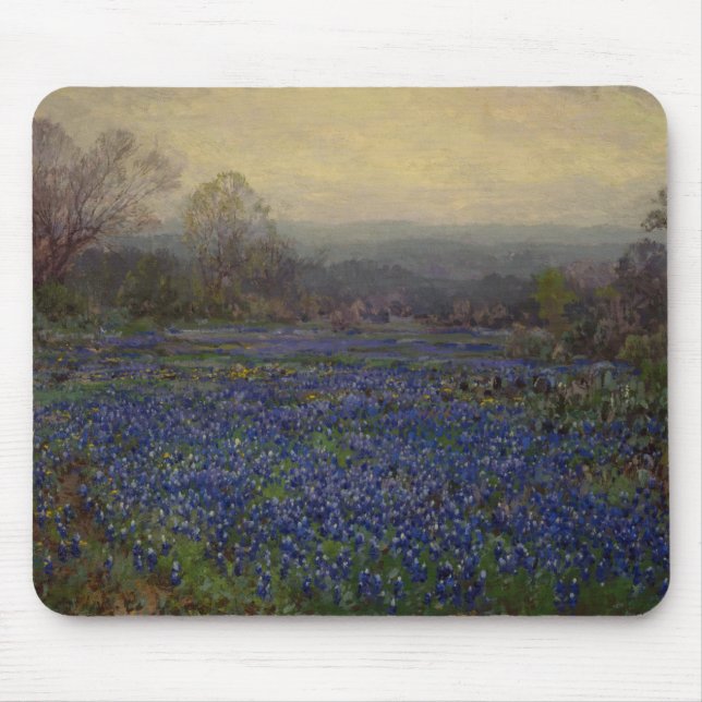 Bereich Bluebonnet-Blume (Landschaft des ländliche Mousepad (Vorne)