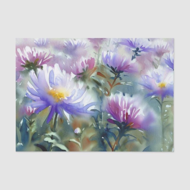 Bereich Blume-Aster (C) Aquarell Seidenpapier (Vorderseite)