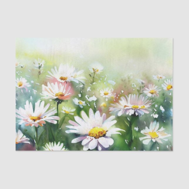 Bereich Blume-Daisy (A) Wasserfarbe Seidenpapier (Vorderseite)