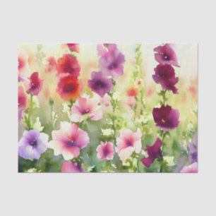 Bereich Blume-Hollyhock (A) Wasserfarbe Seidenpapier