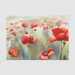 Bereich Blume-Mohn (B) Aquarell Seidenpapier