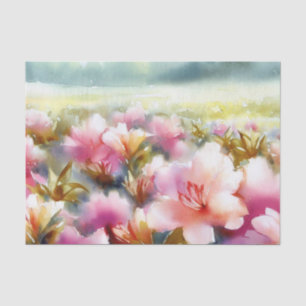 Bereich Blume - Rhododendron (C) Wasserfarbe Seidenpapier