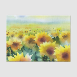 Bereich Blume-Sonnenblumen (C) Aquarell Seidenpapier