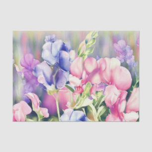 Bereich Blume-Süßer Erbsen (A) Aquarell Seidenpapier
