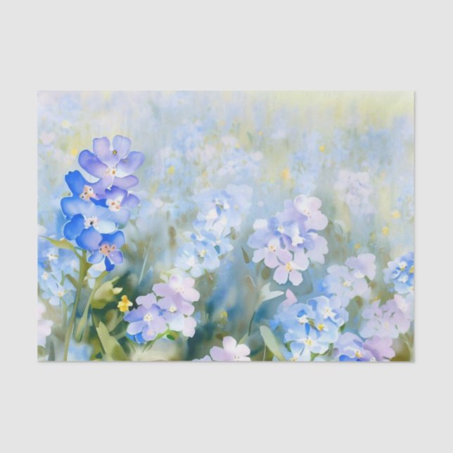 Bereich Blume-Vergessen-Me-Not (A) Wasserfarbe Seidenpapier (Vorderseite)