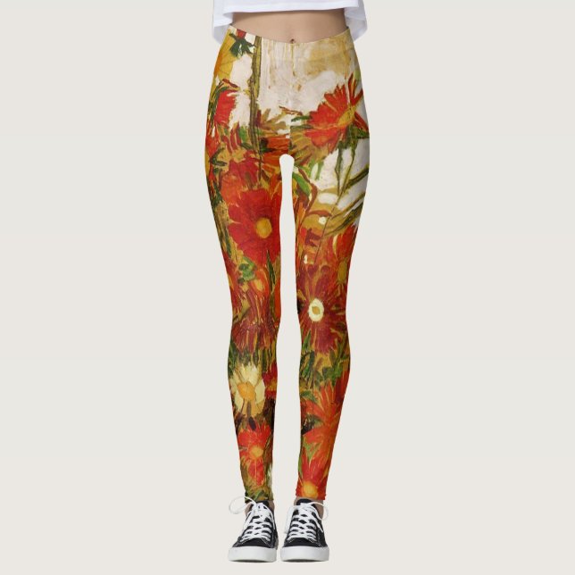 Bereich Blume von Egon Schiele Leggings (Vorderseite)