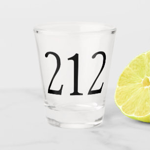 Bereich Code 212 (NY City) Shot Glass Schnapsglas