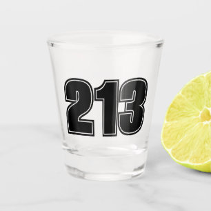 Bereich Code 213 (Los Angeles) Shot Glass Schnapsglas