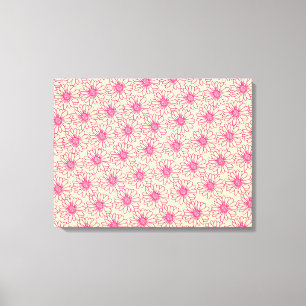 Bereich Daisies Canvas Print, Magenta Leinwanddruck