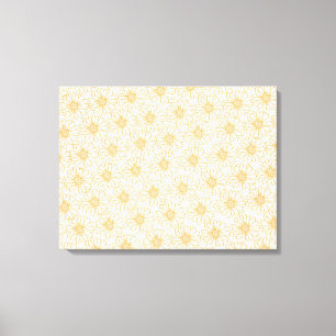 Bereich Daisies Canvas Print, Orange Leinwanddruck