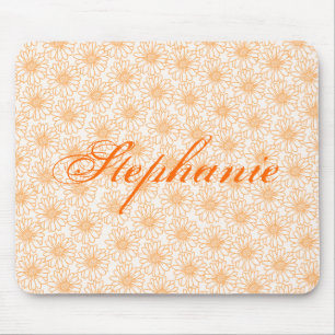 Bereich Daisies Mousepad, Orange-Blume Mousepad