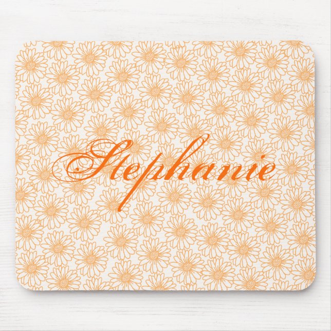 Bereich Daisies Mousepad, Orange-Blume Mousepad (Vorne)