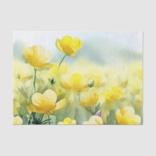 Bereich der Blume-Butterbecher (C) Aquarell Seidenpapier