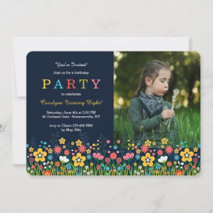 Bereich der Blume Rechteckiges Foto Einladung