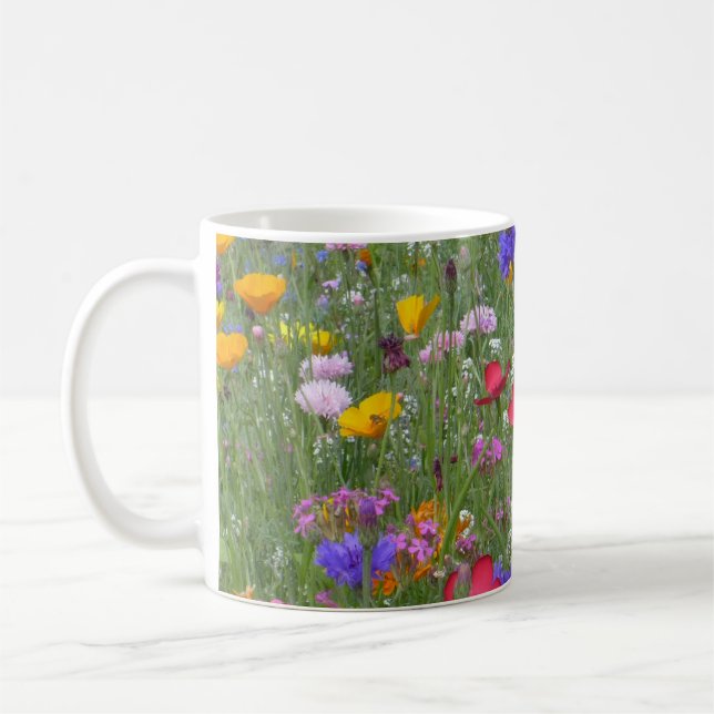 Bereich der farbenfrohen Blume Zwei-Tone-Kaffee-Ta Kaffeetasse (Links)