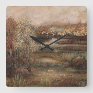 Bereich der Träume I Quadratische Wanduhr