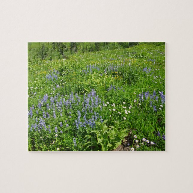 Bereich der Wildblumen auf dem Rainier Puzzle (Horizontal)