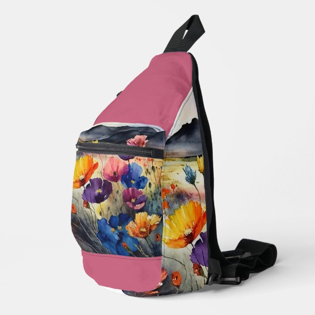 Bereich der Wildblumen Crossbody Bag (Rechte Ecke)