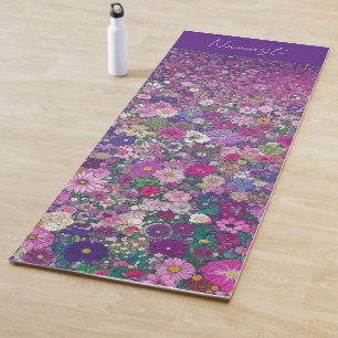 Bereich der Wildblumen Yogamatte