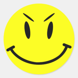 Bereich-Kappen-Aufkleber, schlechtes Gesicht, Art Runder Aufkleber