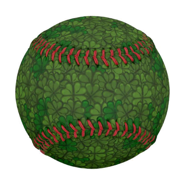 Bereich Kleeblätter Digitale Kunstmuster St Patric Baseball (Vorderseite)