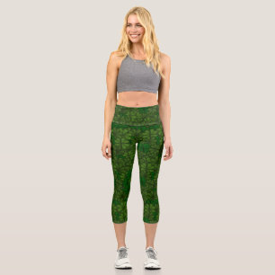Bereich Kleeblätter Digitale Kunstmuster St Patric Capri Leggings